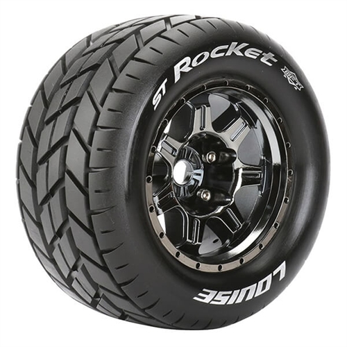 LOUISE RC ST-ROCKET 1/8 SPORT 0" OFFSET HEX 17MM BLACK E-R
